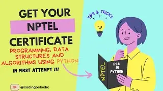 How to Prepare for the NPTEL Final exam | Programming, Data Structures And Algorithms Using Python.