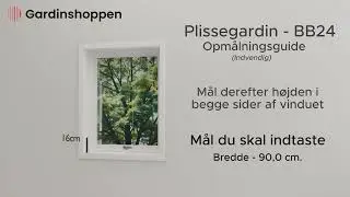 Plisse bb24 indvendig opmålning