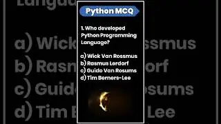 Python Interview MCQ Question -1 