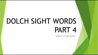 DOLCH SIGHT WORDS | Grade 2 (46 Words)