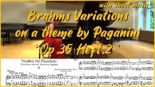 Brahms Variations on a Theme by Paganini Op. 35 Book 2 | with sheet music |