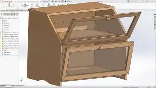 Design Wood Bread Basket in Solidworks - Hole Wizard future , Sketch, Extruded future, Assembly