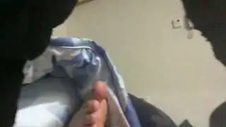 Sleeping feet lick prank