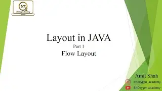 Lecture 1 | Flow Layout in Java | Java Programming | BitOxygen Academy