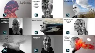 Double Exposure, 9 Creative Portrait Techniques in Photoshop, For Beginners to intermediates.