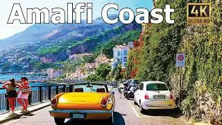 Amalfi Coast 4K Drive - Positano to Amalfi - Italy 2023