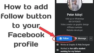 how to add follow button on facebook profile