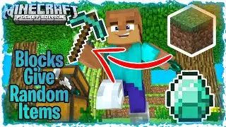 Minecraft But Blocks Give Random Items 🤯 #minecraft #minecraftbut