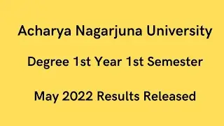 ANU Degree 1st Year 1st Semester Results Released | Telugu Trending World