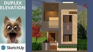 HOW TO DO DUPLEX ELEVATION ONLY DEFAULT TOOL 😍 THIS IS SIMPLE METHOD AND EASYWAY 😍BY USING SKETCHUP😍