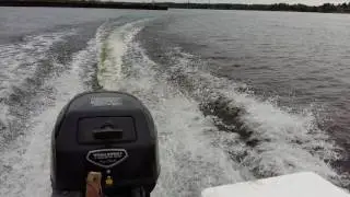 Испытание корпуса rib Fortis 4.9 по 20 сильным мотором.