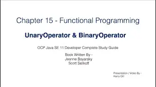 Functional Programming Part 5 -  UnaryOperator & BinaryOperator - JavaCertification 11 Certification