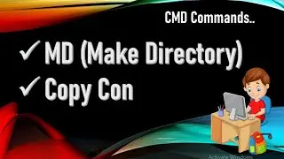 How to create a new Directory and new File in CMD | MD and COPY CON Command