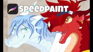 Reki and Langa as Wings of Fire Dragons - speedpaint