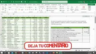 ¡Ejercicios para aplicar Funciones Estadísticas en Microsoft Excel.!