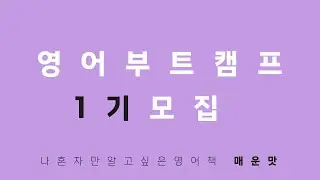 (100명 모집) 영어 공부 같이 해요 - 부트캠프 1기 모집 #나혼자만알고싶은영어책 #영문법