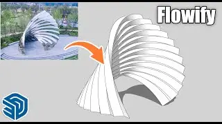[Sketchup Tutorial ]Create a surface model using the Flowify plugin in sketchup