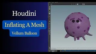 How To Inflate A Mesh Like A Balloon In Houdini | Animation Inside Vellum Solver Node