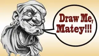 How to Draw a Pirate Portrait In Charcoal (Realistic Drawing)