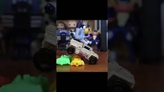 Bluey Takes Outback On A Spin #transformers #bluey #stopmotion #shorts #animationstyle