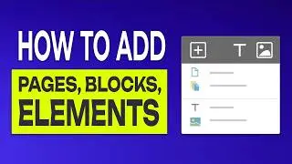 Nicepage Lessons: Add Pages, Blocks & Elements