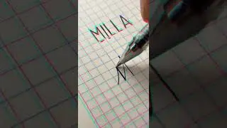 Milla, writing the monogram. Which monogram writing tomorrow? #tiktok
