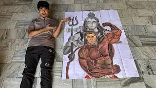 Omg Hanuman ji painting 🖼️ nootbooks per #viral 