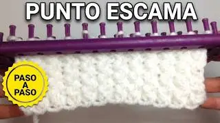 PUNTO ESCAMA en Telar Rectangular Perfecto para Bufandas