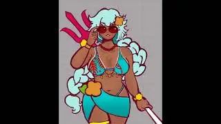 Blue Hawaiian(speedpaint)