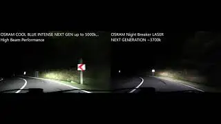 High Beams OSRAM COOL BLUE INTENSE NEXT GEN vs Night Breaker LASER NEXT GENERATION
