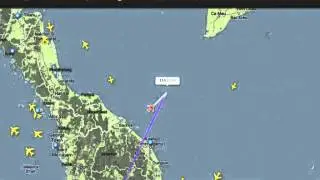 Malaysian airlines flight MH370 - last minute of air-path