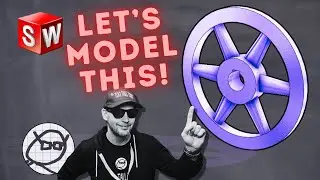 SolidWorks Beginners Tutorial - Wheel, Sweep with Guide Curve, Pattern
