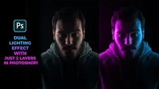 Dual Lighting Effect with Just 2 Layers in Photoshop!