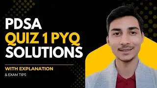 IITM PDSA Quiz 1 Past Paper Explained! | Part 1