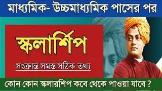Nabanna scholarship 2021 | Swami Vivekananda scholarship 2021 | Uttarkanya Scholarship 2021, SVMCM