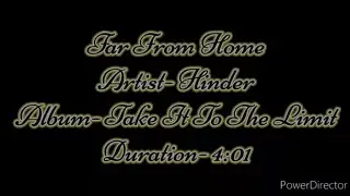 Far From Home by Hinder (Lyric Video)