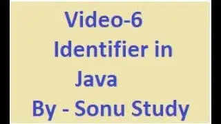 Java Identifier in Hindi - Sonu Study