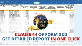 Clause 44 Data Directly From Tally In One Click |Clause 44 Of Form 3cd Data In Tally| Accounts First