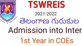 TSWREIS 2021 Inter 1st year admission notification