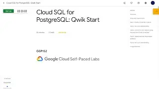 Qwiklabs | Cloud SQL for PostgreSQL: Qwik Start [GSP152]