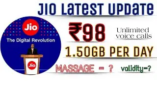 Jio new plan ₹98 || jio 98 recharge plan new hindi || by technical prem 🧐