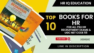 Best book for HR l Important books for PSU HR Examinations | UGC NET Code 55 | 2022