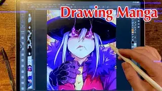Sketching And Inking Manga On iPad Pro | Anime Manga Sketch