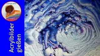 Pouring Acrylic deutsch: Ringpour mit Satin Enamels. Cloud Effect Tutorial