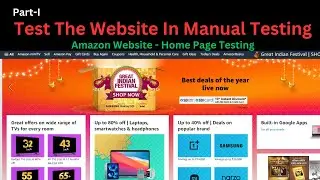 Amazon Website Testing in Manual Testing | Home Page module | 