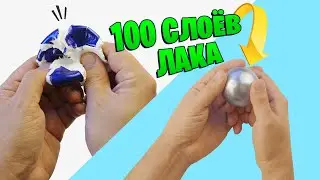 100 LAYERS of nail polish on cracking balls for ASMR!!!