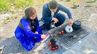 Cooking “Mirza Qasemi” in Nature | Village Lifestyle