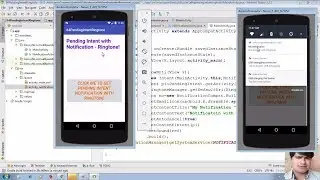 68 Notification, Pending Intent with Ringtone in android app | Android app development tutorial