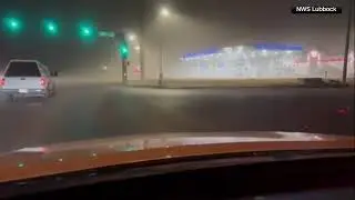 Strong winds whip up blowing dust in Lubbock