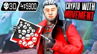 CRYPTO MOVEMENT 30 KILLS & 5900 DAMAGE IN JUST ONE GAME (Apex Legends Gameplay)